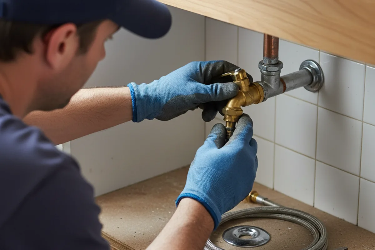 Shutoff valve and fitting work during Well Pump Repair in Toledo